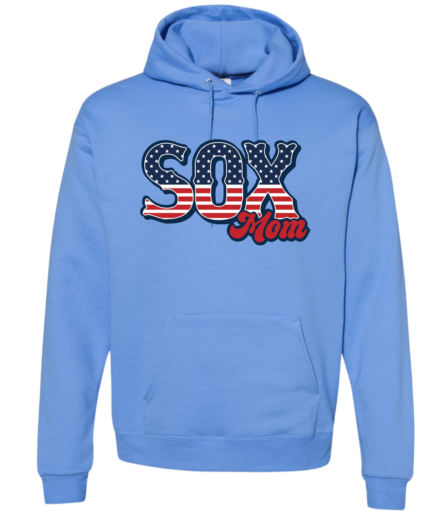 Red White Blue Sox Mom Hoodie