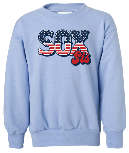 Youth Red White Blue Sox Sis Sweatshirt