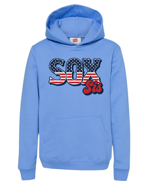 Youth Red White Blue Sox Sis Hoodie