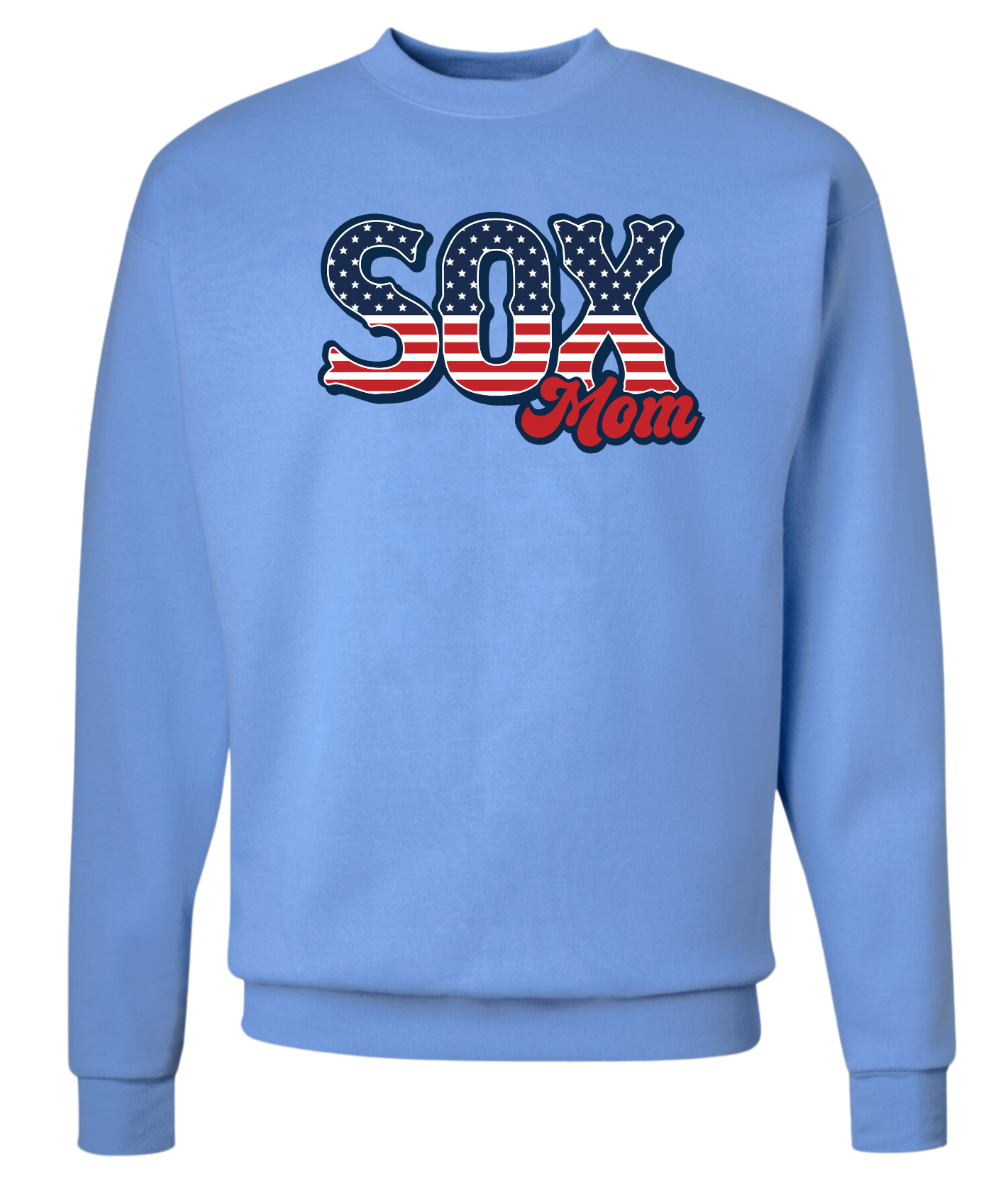 Red White Blue Sox Mom Sweatshirt