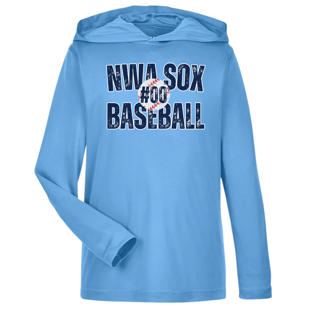 Sox Baseball Unisex Long Sleeve Hooded Performance T-Shirt (3 Color Options)