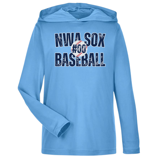 Sox Baseball Unisex Long Sleeve Hooded Performance T-Shirt (3 Color Options)