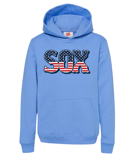 Youth Red White Blue Sox Hoodie