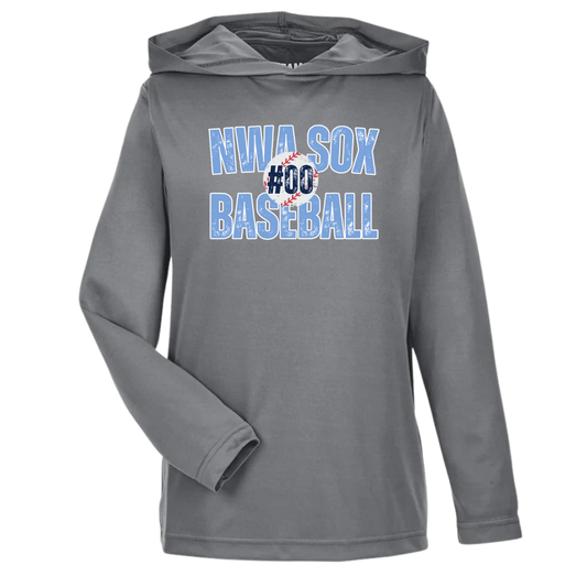 Youth Sox Baseball Long Sleeve Hooded Performance T-Shirt (3 Color Options)