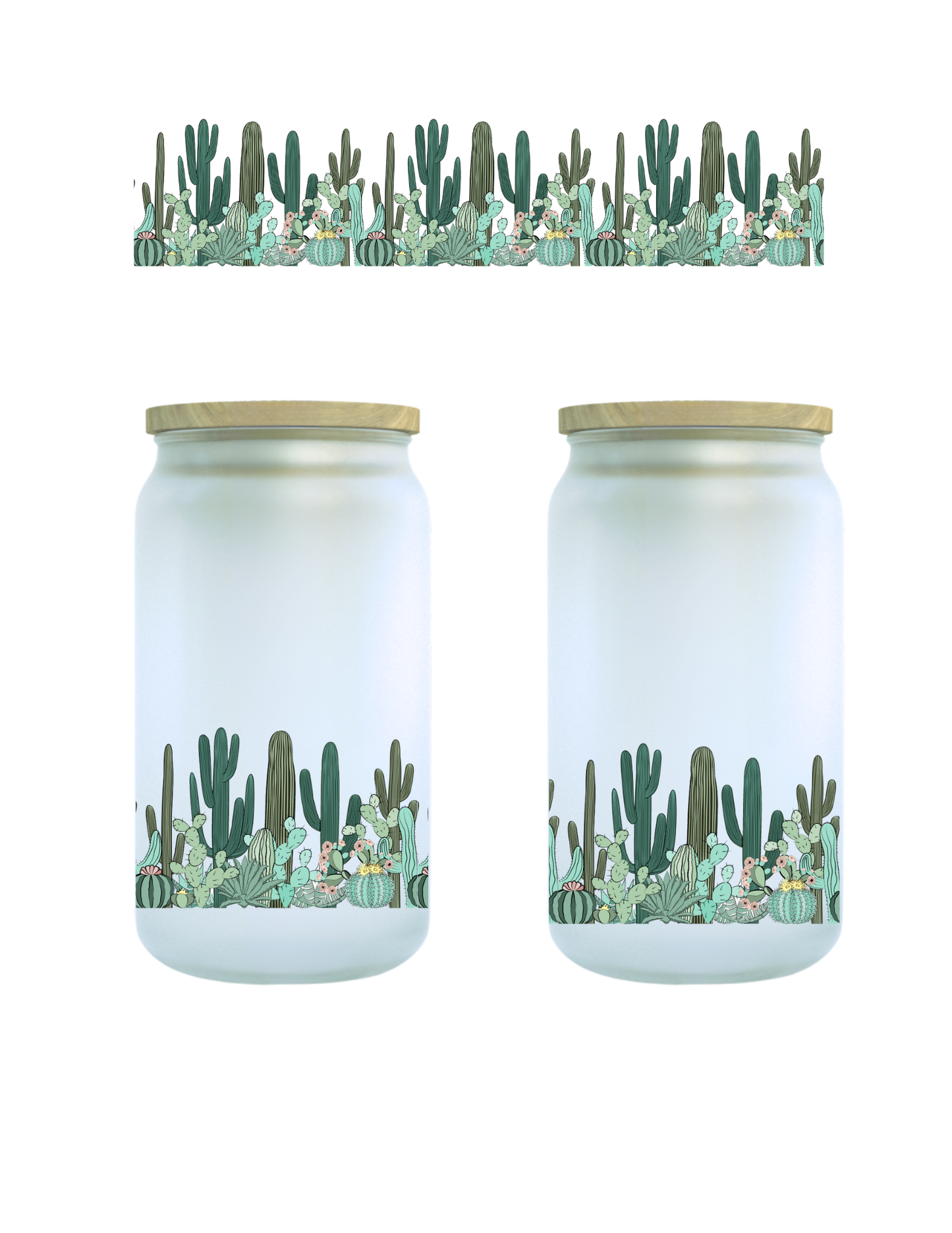 Cactus Field 16oz Glass Can (Clear or Frosted)