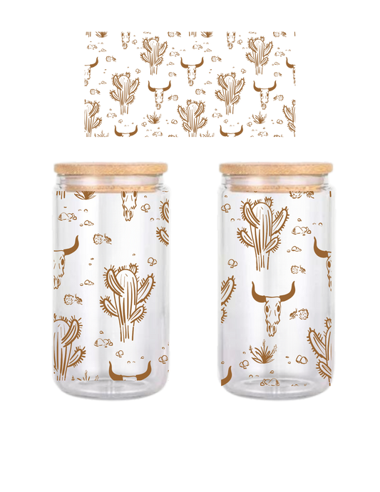 Desert 16oz Glass Can (Clear or Frosted)