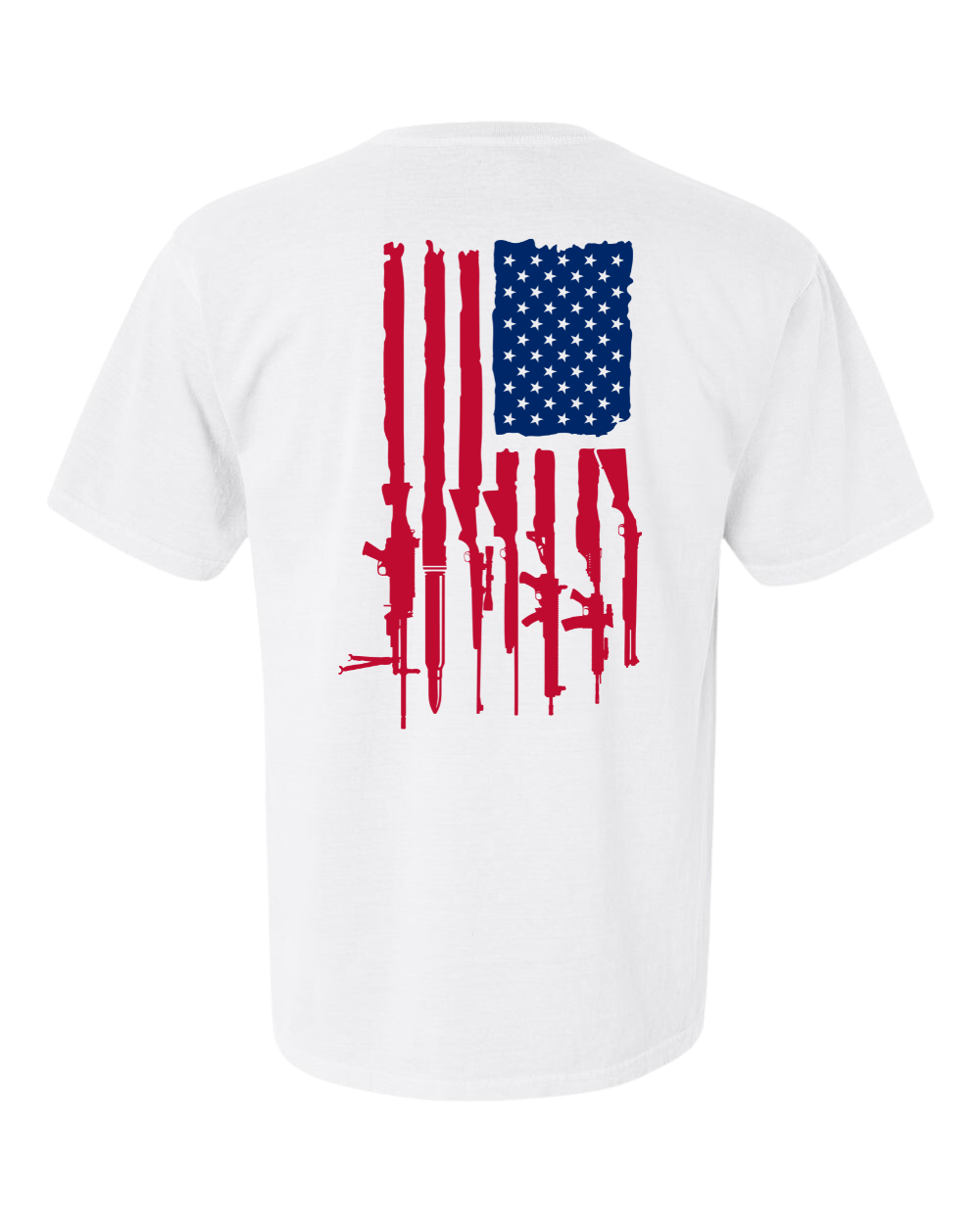 Gun flag USA T-shirt Adult