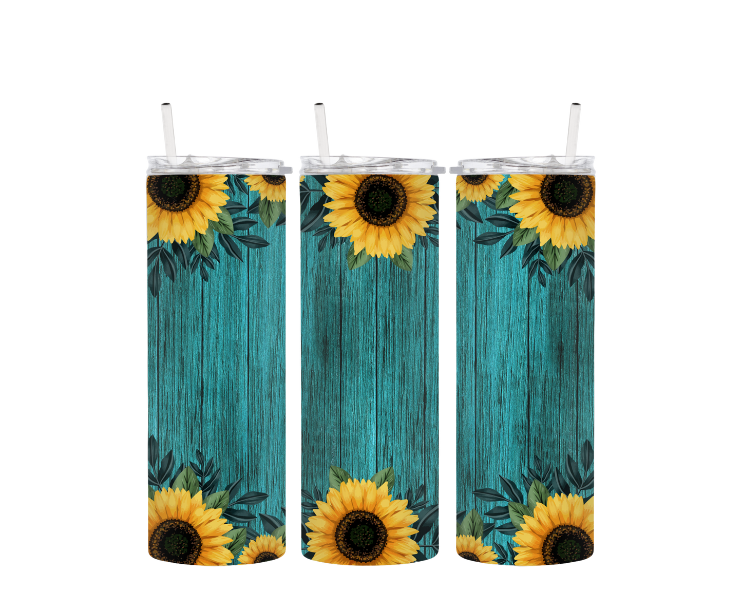 Teal with sunflowers (Personalization)