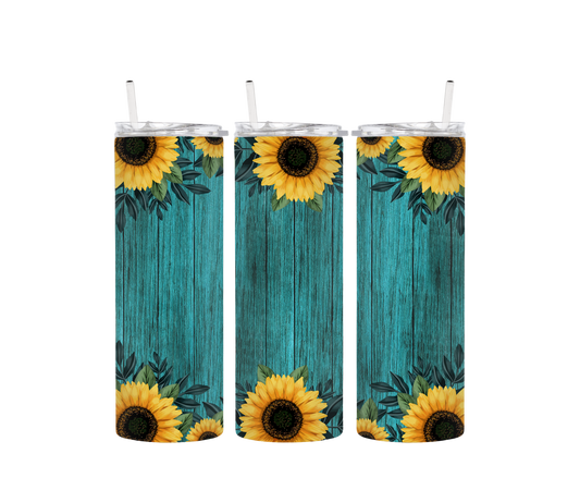 Teal with sunflowers (Personalization)