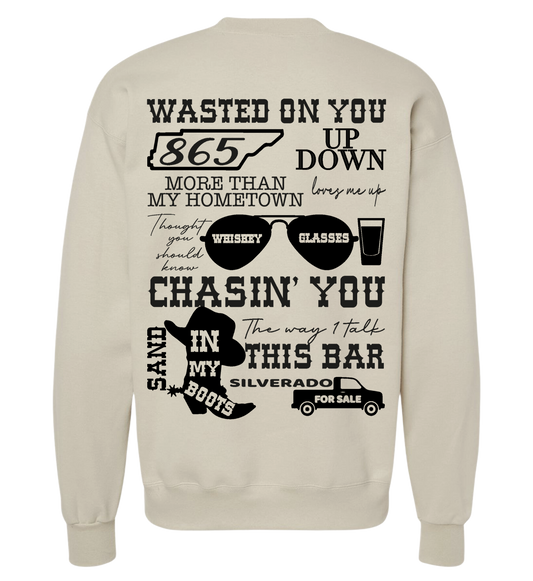 Wallen Lyric Collage Sweatshirt